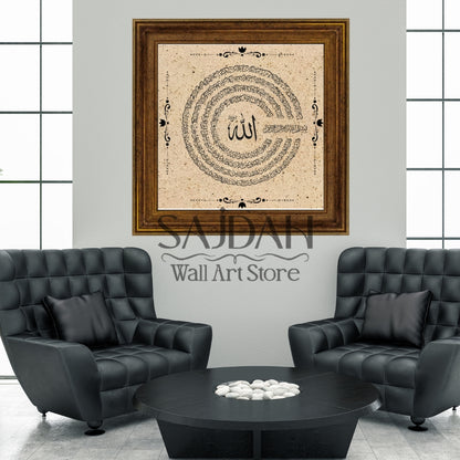 The Circle of Protection – 4 Quls in One Premium Frame